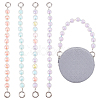 WADORN 4Pcs 4 Colors Candy AB Colored Round Plastic Beaded Bag Handle DIY-WR0001-77-1