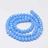 Faceted Rondelle Glass Beads Strands GLAA-I033-6mm-06-2