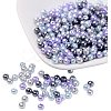 Silver-Grey Mix Pearlized Glass Pearl Beads HY-PH0006-4mm-13-1