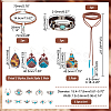   Imitation Leather Oval & Teardrop Finger Rings & Multi-strand Bracelet & Dangle Earrings & Lariat Necklace with Synthetic Turquoise SJEW-PH0001-12-2