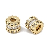 Brass Micro Pave Cubic Zirconia Beads KK-I719-21G-2