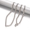 304 Stainless Steel Curb Chain Necklaces NJEW-F195-37B-P-2