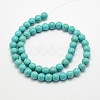 Synthetic Turquoise Beads Strands X-TURQ-F007-01B-6mm-2