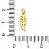 Brass Micro Pave Clear Cubic Zirconia Charms KK-H475-53G-02-3