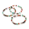 Natural Mixed Wealth Stone Beaded Stretch Bracelets BJEW-D446-B-39-1