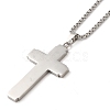 304 Stainless Steel Pendant Necklaces NJEW-H015-08P-4