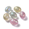 UV Plating Rainbow Iridescent ABS Plastic Glitter Beads KY-G025-01-1
