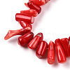 Dyed Chips Synthetic Coral Beads Strands X-CORA-Q026-01A-3