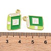 Golden Plated Alloy Enamel Pendants X-ENAM-Z017-12G-02-3