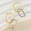 925 Sterling Silver Dangle Hoop Earrings for Women EJEW-F317-29GP-3