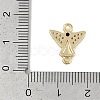 Brass Clear & Black Cubic Zirconia Connector Charms KK-I719-30G-3