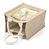 Jute Tote Bags Soft Cotton Handles Laminated Interior ABAG-F003-09B-5