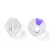 Electroplate Transparent Glass Beads GLAA-YWC0001-02A-7