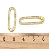 Rack Plating Brass Micro Pave CLear Cubic Zirconia  Spring Gate Clasps KK-Q814-13G-3