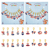 American Flag Style Pendant Stitch Markers HJEW-AB00344-1