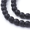 Synthetic Black Stone Beads Strands G-C059-8mm-1-3