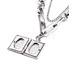 304 Stainless Steel Diffuser Locket Pendant Necklaces NJEW-M181-02P-3