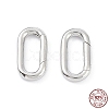 Rhodium Plated 925 Sterling Silver Spring Gate Rings STER-K173-24P-1