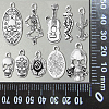 100Pcs 10 Style Tibetan Style Alloy Pendants TIBEP-CJ0001-85-8