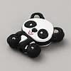 Panda Silicone Beads SIL-WH0002-82B-2