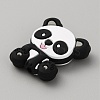 Panda Silicone Beads SIL-WH0002-82B-2