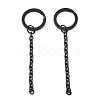 Ion Plating(IP) 304 Stainless Steel Split Key Ring Clasps STAS-L226-009A-B-1