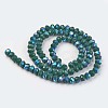 Electroplate Opaque Solid Color Glass Beads Strands EGLA-A034-P1mm-L06-2