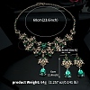 Alloy & Rhinestone Studs Earrings & Necklaces Set PW-WG1364A-04-1