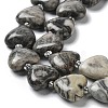 Natural Map Stone Beads Strands G-E614-A07-01-3