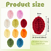 60Pcs 10 Colors Handicraft Milk Cotton Knitting Leaf Ornament Accessories DIY-FG0004-82-2