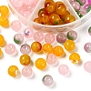 90Pcs 6 Style Spray Painted Glass Beads GGLA-YW0001-10-4