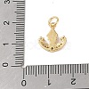 Brass Micro Pave Clear Cubic Zirconia Charms KK-E111-32I-G-3