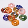 Donut/Pi Disc Millefiori Glass Pendants LK-N001-09-1