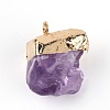 Rough Raw Natural Amethyst Pendants FIND-WH0076-98C-1