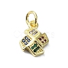 Brass Micro Pave Colorful Cubic Zirconia Pendants KK-H475-16G-01-1