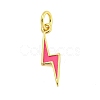 Rack Plating Brass Enamel Pendants KK-U021-16F-G-1