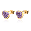 Stainless Steel Heart Stud Earrings for Women IO4754-1-1