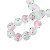 Handmade Frosted Lampwork Beads Strands LAMP-N021-39C-4