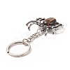 Spider Natural Tiger Eye Pendant Keychain KEYC-C015-01K-4