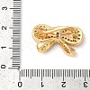 Brass Micro Pave Clear Cubic Zirconia Fold Over Clasps KK-G505-29G-3