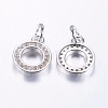 Long-Lasting Plated Brass Micro Pave Cubic Zirconia Charms ZIRC-F069-35-3