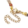 Faceted Round Natural Agate(Dyed & Heated) Beaded Necklaces for Women NJEW-JN04659-01-5