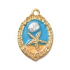 Rack Plating Alloy Enamel Pendants ENAM-S021-07G-A-1