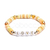Love Stretch Bracelets Set BJEW-JB07155-03-7