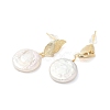 Natural Pearl Ear Studs EJEW-P285-06G-2