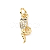 Brass Micro Pave Cubic Zirconia Pendants KK-C012-45G-1