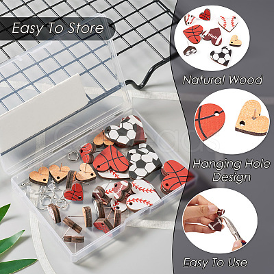 DIY Sport Theme Earring Making Kit DIY-TA0006-11-1