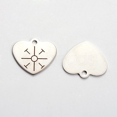 Non-Tarnish Stainless Steel Pendants STAS-L165-E01-1