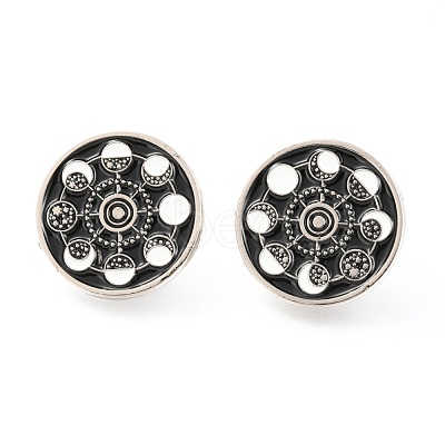 Alloy Enamel Moon Phases Brooches JEWB-H005-01-1