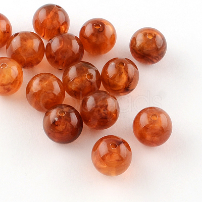 Round Imitation Gemstone Acrylic Beads OACR-R029-18mm-M-1